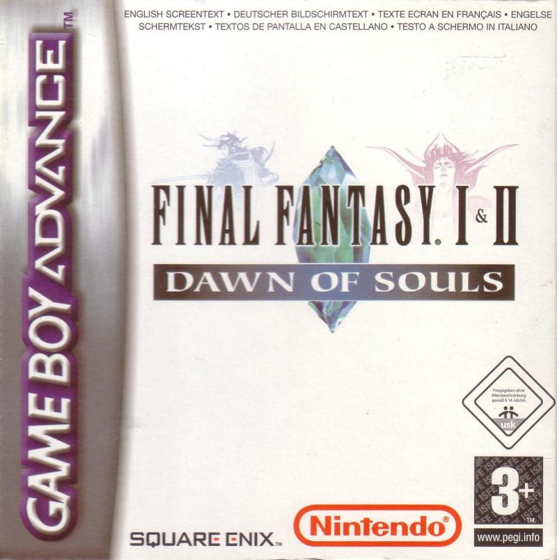 Front cover of Final Fantasy I & II: Dawn of Souls for Game Boy Advance