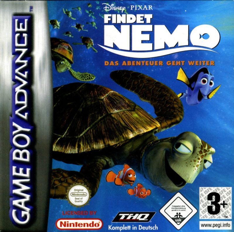 Front cover of Disney•Pixar Finding Nemo: The Continuing Adventures for Game Boy Advance