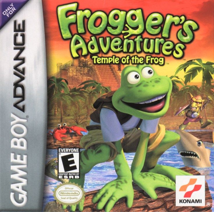 Front cover of Frogger's Adventures: Temple of the Frog for Game Boy Advance