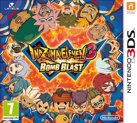 Front cover of Inazuma Eleven 3: Bomb Blast for Nintendo 3DS