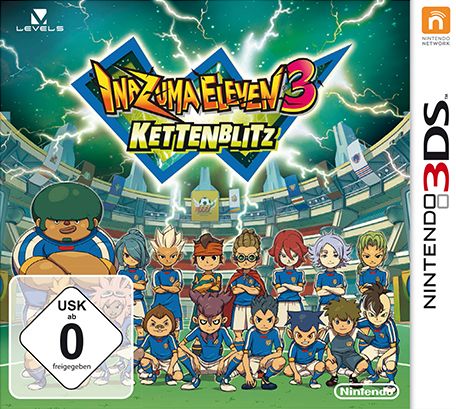Front cover of Inazuma Eleven 3: Lightning Bolt for Nintendo 3DS