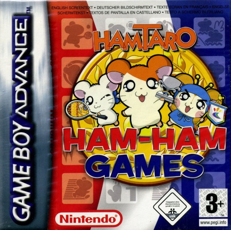 Front cover of Hamtaro: Ham-Ham Games for Game Boy Advance