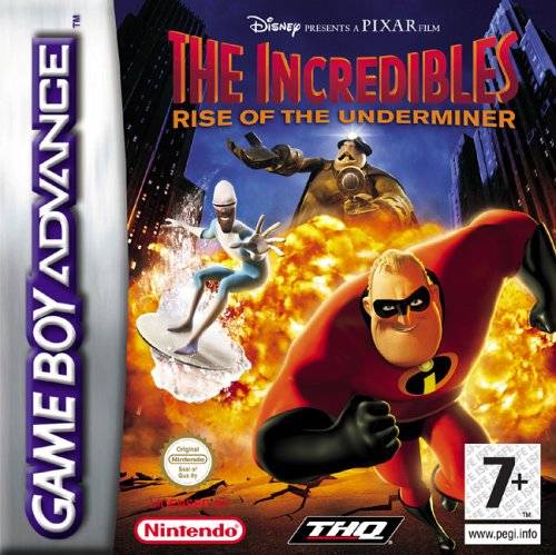 Front cover of The Incredibles: Rise of the Underminer for Game Boy Advance