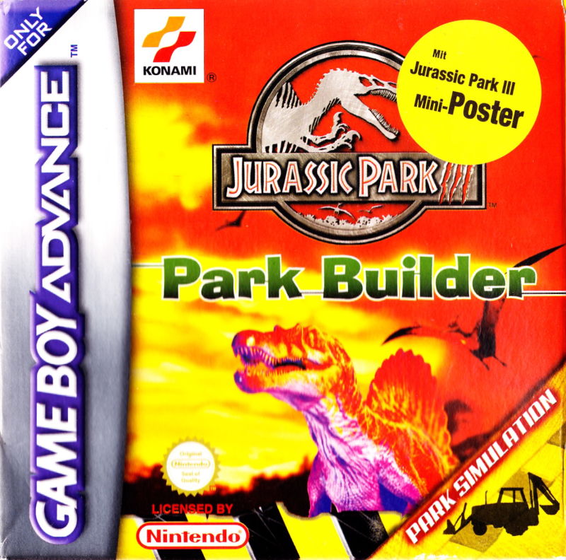 Front cover of Jurassic Park III: Park Builder for Game Boy Advance