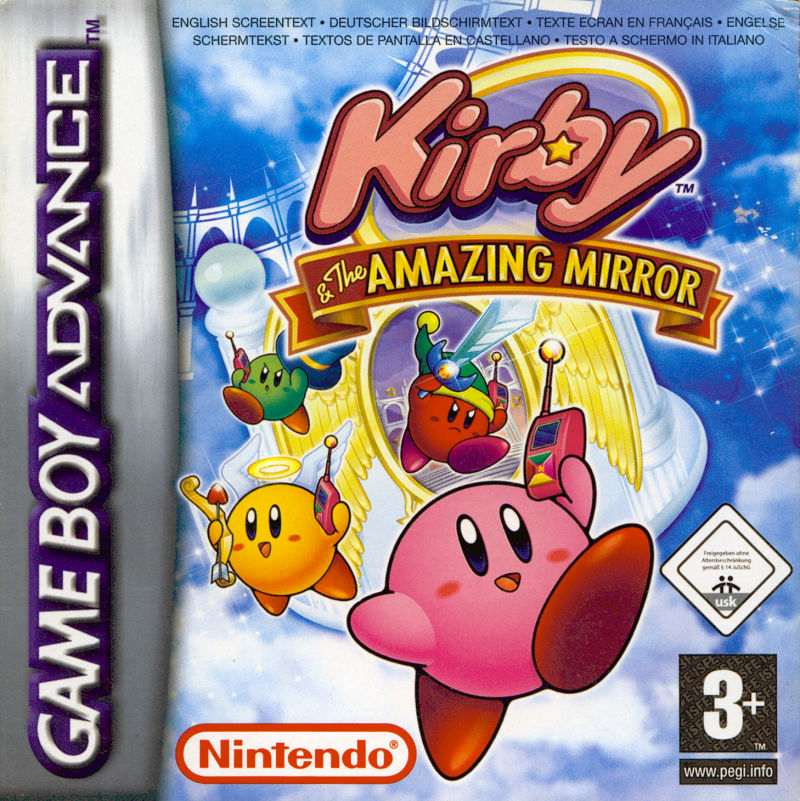 Front cover of Kirby & The Amazing Mirror for Game Boy Advance