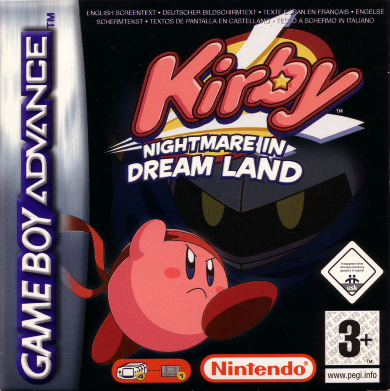 Front cover of Kirby: Nightmare in Dreamland for Game Boy Advance