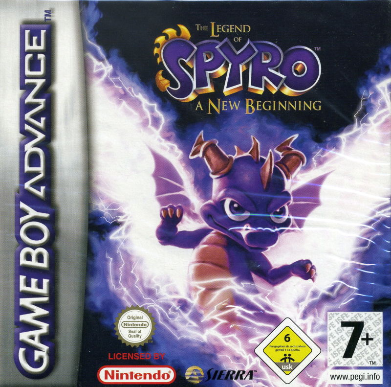 Front cover of The Legend of Spyro: A New Beginning for Game Boy Advance