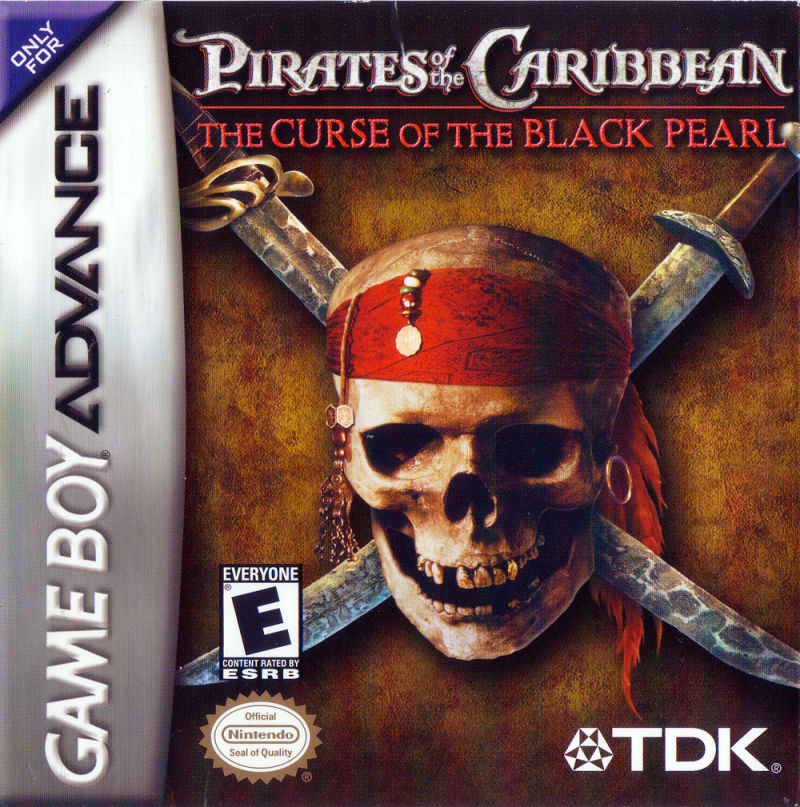 Front cover of Pirates of the Caribbean: The Curse of the Black Pearl for Game Boy Advance