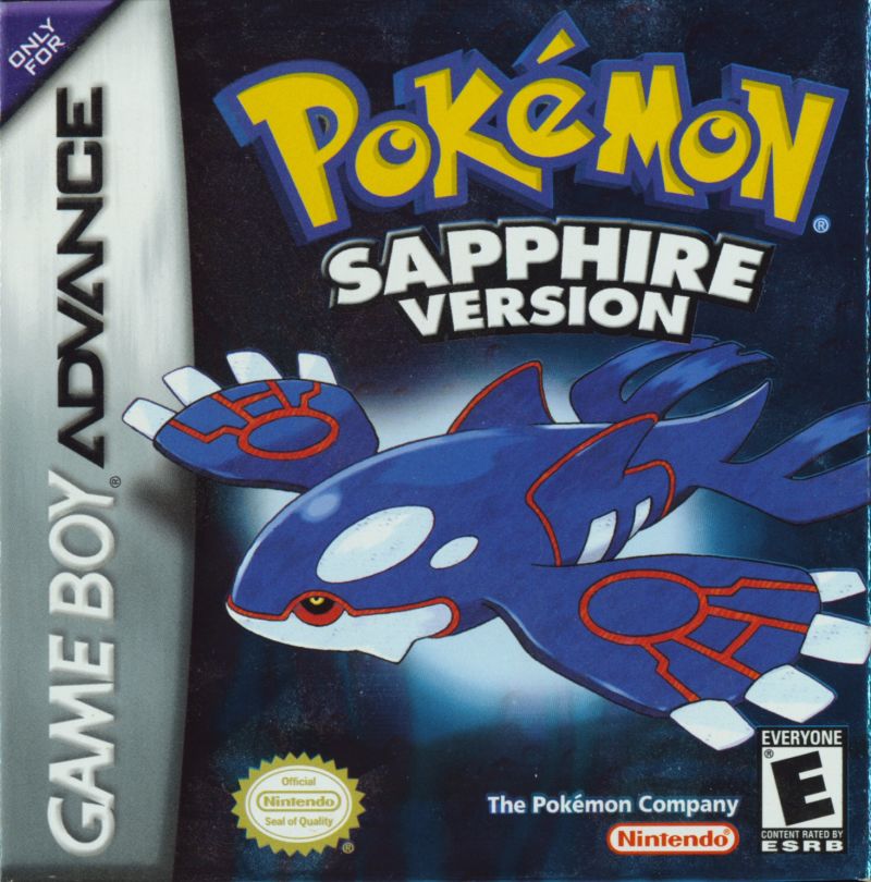 Front cover of Pokémon Sapphire Version for Game Boy Advance