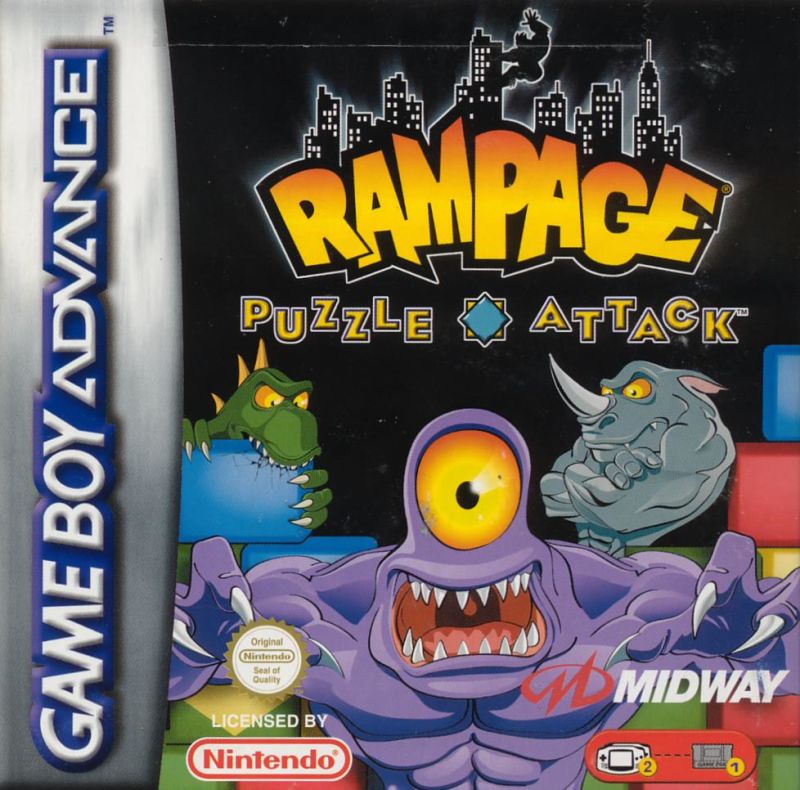 Front cover of Rampage Puzzle Attack for Game Boy Advance